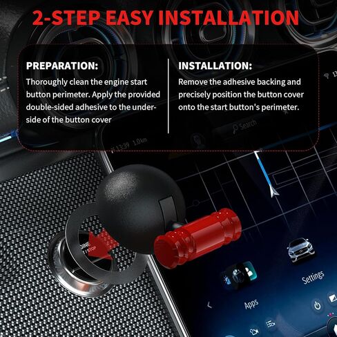 Push Start Cover for Cars, Metal Rocker Ignition Button, Joystick Starter Buttons Protector, Vehicle Engine Switch Joystick(RED) in Saudi Arabia
