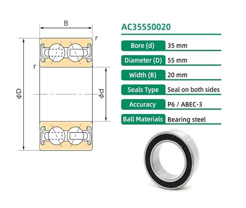 1pc AC35550020 35X55X20 35BD219 35BD219DU 35BD219V Automotive Air Conditioning Bearings Auto ‌Standards in Saudi Arabia