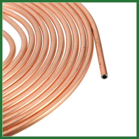 Motoforti 1 Set 25 Ft of 5/16 Inch OD Brake Line Tubing Kit Flexible Copper Coated Brake Line Tube Roll Coil with 16 Inverted Flare Fittings Long-lasting in Saudi Arabia