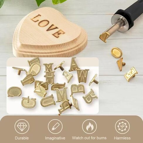 Wood Burning Letters Tips,Uppercase Alphabet HotStamps Set for Branding and Personalization of Wood, Leather, and Other Surfaces With Pen in Saudi Arabia