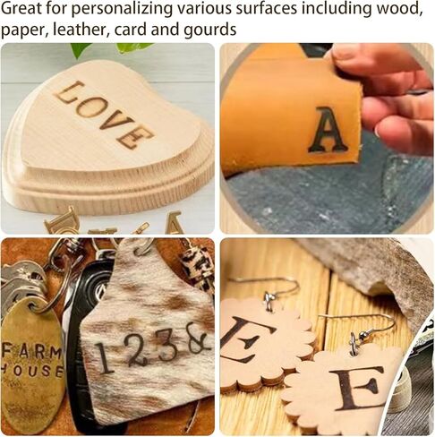 Wood Burning Letters Tips,Uppercase Alphabet HotStamps Set for Branding and Personalization of Wood, Leather, and Other Surfaces With Pen in Saudi Arabia