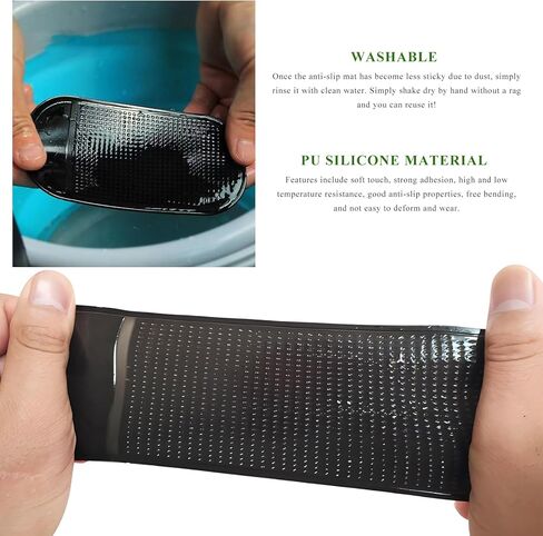 5 PCS Car Dashboard Non Slip Mat, 5.1×2.8 Inch Anti Slide Sticky Pad Fixate Gripping Gel Mat, Multifunctional Extra-Thick Dash Pad for Radar Detector Cell Phone Sunglasses in Saudi Arabia