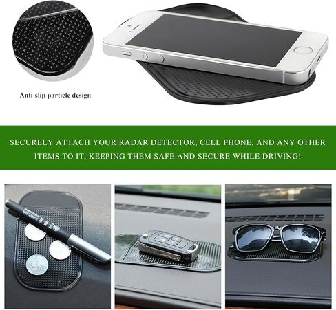 5 PCS Car Dashboard Non Slip Mat, 5.1×2.8 Inch Anti Slide Sticky Pad Fixate Gripping Gel Mat, Multifunctional Extra-Thick Dash Pad for Radar Detector Cell Phone Sunglasses in Saudi Arabia