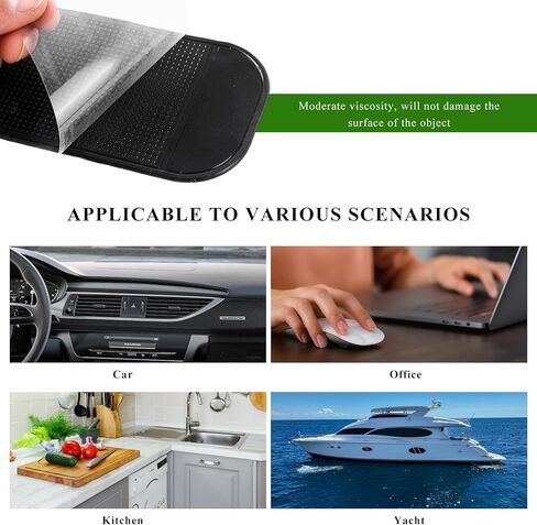 5 PCS Car Dashboard Non Slip Mat, 5.1×2.8 Inch Anti Slide Sticky Pad Fixate Gripping Gel Mat, Multifunctional Extra-Thick Dash Pad for Radar Detector Cell Phone Sunglasses in Saudi Arabia