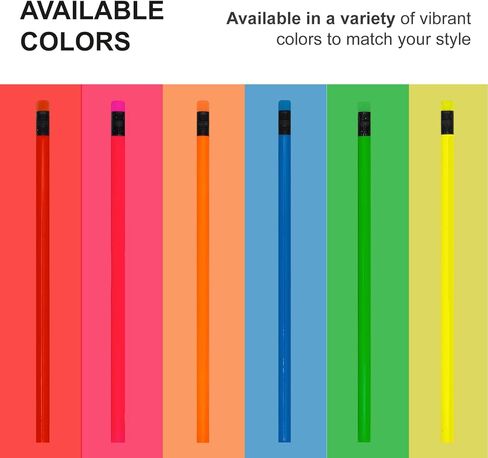 Custom Round Neon Pencil. Promotional Personalized Imprinted Round Pencils. Custom Printed Name/Business/Event Information (Neon Orange, 500 Count, Pack of 1) in Saudi Arabia