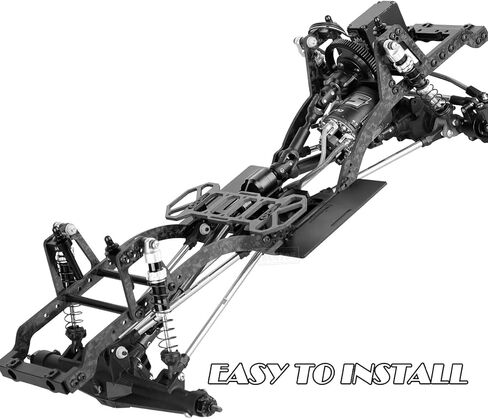 طقم هيكل LCG من ألياف الكربون RC لـ 1/10 SCX10 SCX10 II Capra 1.9 UTB وغيرها من أدوات بناء RC الزاحفة، طقم هيكل LCG المثبت على الأمام، اللون in Saudi Arabia