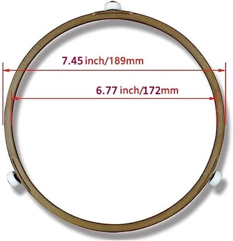 7 Inch Microwave Turntable Ring Microwave Roller Ring, Glass Plate Tray Support Holder, Replacement Inner Ring - for Microwave Oven Glass Turntable Plate, Roller Height 14 mm in Kuwait