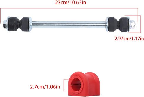 labwork 4PCS Front Suspension Stabilizer Links and Bar Bushing Kit Replacement for Ford Ranger 1998-2011 K7275 K80080 in Saudi Arabia