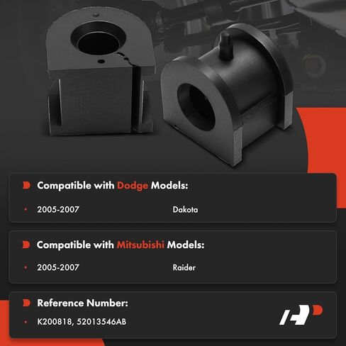 A-Premium 2 x Rear To Frame Sway Bar Bushing Kit, Compatible with Dodge Dakota & Mitsubishi Raider, 2005 2006 2007 in Saudi Arabia