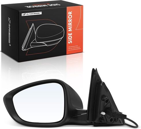 A-Premium Left Driver Side Power Door Mirror - Compatible with Honda Accord LX, Sport 2018 2019 2020 2021 2022 - Non-Heated Manual Folding Non-Turn Signal - w/ 3 Pins Connector, Black (Paint to Match) in Saudi Arabia