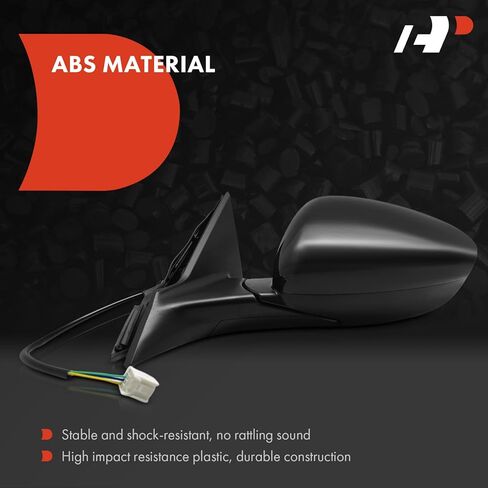 A-Premium Left Driver Side Power Door Mirror - Compatible with Honda Accord LX, Sport 2018 2019 2020 2021 2022 - Non-Heated Manual Folding Non-Turn Signal - w/ 3 Pins Connector, Black (Paint to Match) in Saudi Arabia