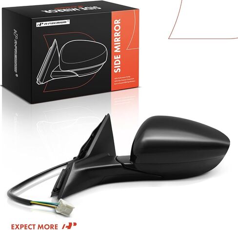A-Premium Left Driver Side Power Door Mirror - Compatible with Honda Accord LX, Sport 2018 2019 2020 2021 2022 - Non-Heated Manual Folding Non-Turn Signal - w/ 3 Pins Connector, Black (Paint to Match) in Saudi Arabia