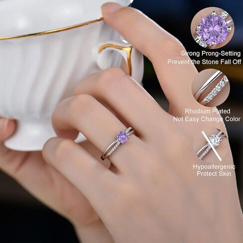 Infinity Promise Ring for Her 925 Sterling Silver Birthstone Engagement Ring Wedding Eternity Anniversary Statement Ring for Women in Saudi Arabia