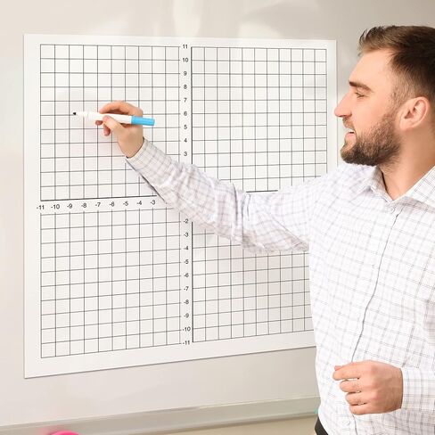 Geyer Instructional Products 503009 Dry Erase Peel and Stick Graph, Low-Tac, 1" Squares, Numbered Axis in Kuwait