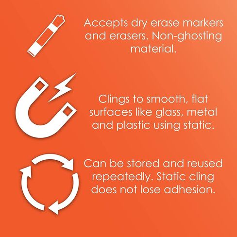 Geyer Instructional Products 503009 Dry Erase Peel and Stick Graph, Low-Tac, 1" Squares, Numbered Axis in Kuwait