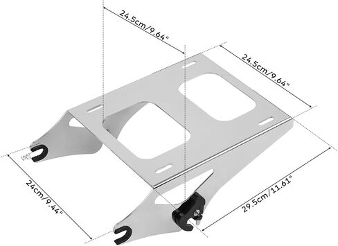 TCT-MOTORPARTS Chopped Luggage Kit w/Backrest Pad +Black Two-Up Mounting Rack Fit For 2017 Street Glide Special Velocity Red Sunglo 2017S in Kuwait
