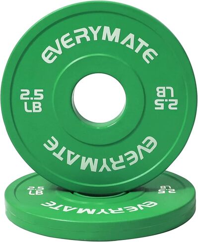 EVERYMATE Change Weight Plates 1.25LB 2.5LB 5LB 10LB Set Fractional Plate Olympic Bumper Plates for Cross Training Bumper Weight Plates Steel Insert Strength Training Weight Plates in Saudi Arabia