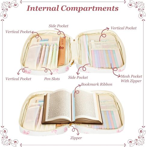 Bible Cover Case for Women,Large Quilted Case with Handle,Included Diverse Bible Study Supplies,Christian Gift for Women (Pink Butterfly, 11.8 * 9.6 * 2.4 in) in Saudi Arabia
