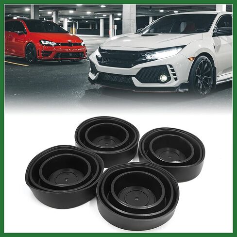 Motoforti Universal 4 قطع من المطاط الأسود غطاء عازل غطاء غبار لمصباح LED للسيارة يدوم طويلاً in Saudi Arabia