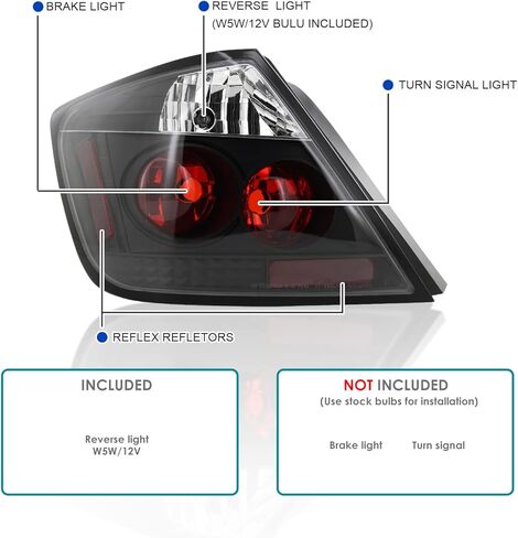 SPEC-D TUNING Black Smoke Tail Lights Compatible with 2004-2010 Scion tC, Left + Right Pair Assembly in Saudi Arabia