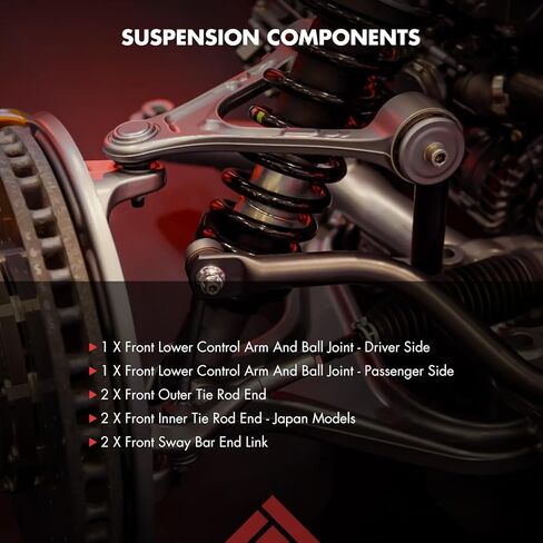 8PCS ASTOU Front Suspension Kit fit for 2007-2011 for Honda CR-V Lower Control Arm And Ball Joints Outer Inner Tie Rod Ends Sway Bar Links in Saudi Arabia