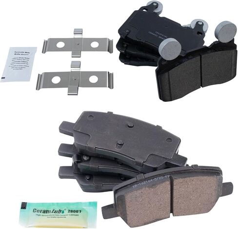 Front and Rear Brake Pad Set Ceramic Hardware Compatible with 2016-2021 Tesla S 2016-2021 X in Saudi Arabia