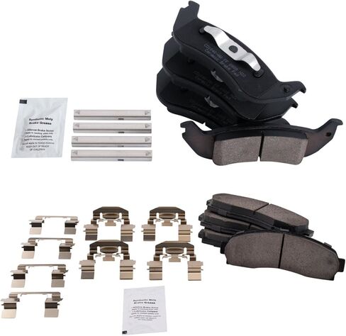 Front and Rear Brake Pad Set Ceramic Hardware Compatible with 2010-2011 Ford Ranger in Saudi Arabia