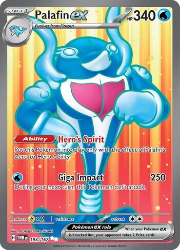 Pokemon – Palafin ex 193/167 – Twilight Masquerade – Full Art Pokemon Card – Secret Rare in Saudi Arabia