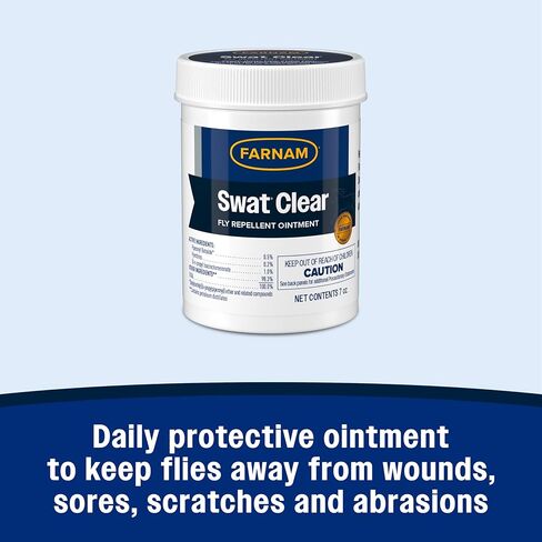 Farnam SWAT CLEAR Horse Fly Control for Horses, Ponies and Dogs, 7 ounce jar in Kuwait