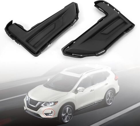 1 Pair Front Bumper Fog Light Cover for Rogue 2017-2020 Replaces 622576FL0A, 622566FL0A, NI1038148, NI1039148 in Saudi Arabia