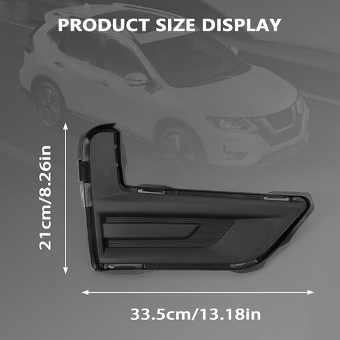 1 Pair Front Bumper Fog Light Cover for Rogue 2017-2020 Replaces 622576FL0A, 622566FL0A, NI1038148, NI1039148 in Saudi Arabia