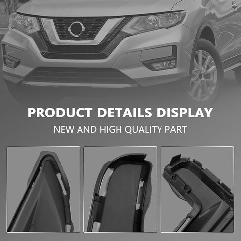 1 Pair Front Bumper Fog Light Cover for Rogue 2017-2020 Replaces 622576FL0A, 622566FL0A, NI1038148, NI1039148 in Saudi Arabia