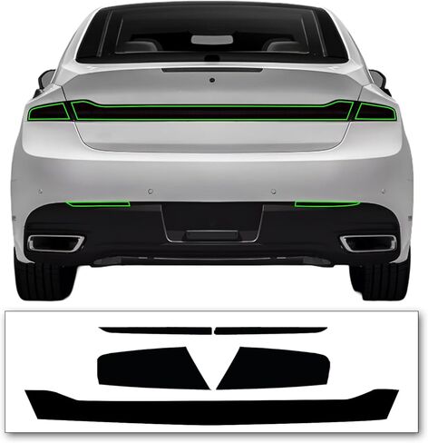 Pre-Cut Taillight & Reflector Tint Kit Compatible with Lincoln MKZ 2013-2020 | Precision Cut Stretchable PPF Vinyl Overlay Cover Wrap (Dark Smoke) in Saudi Arabia