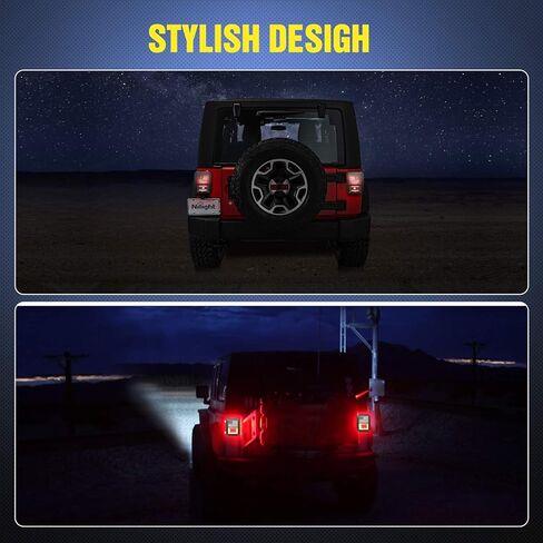 Nilight Tail Light Guards,Black Rear Light Covers Protector for 2007-2017 Wrangler JK Unlimited - Pair in Saudi Arabia