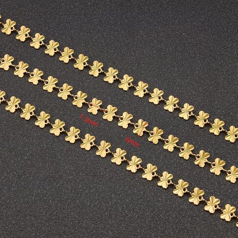 UMAOKANG 13 Feet Gold Plated Jewelry Chain on Spool, Stainless Steel Circle Chains for Jewelry Making in Saudi Arabia