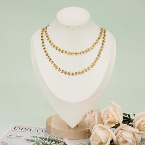 UMAOKANG 13 Feet Gold Plated Jewelry Chain on Spool, Stainless Steel Circle Chains for Jewelry Making in Saudi Arabia