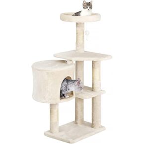 BestPet 54in Cat Tree Tower for Indoor Cats,Multi-Level Cat Furniture Activity Center with Cat Scratching Posts Stand House Cat Condo with Funny Toys for Kittens Pet Play House,Dark Gray in Kuwait