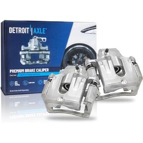 محور ديترويت - فرجار فرامل خلفي قطعتين لسيارة Buick Rainier Chevy SSR Trailblazer EXT GMC Envoy XL XUV Isuzu Ascender Olds Bravada Saab 9-7X، 2 فرجار فرامل قرصية مع استبدال الدعامة in Saudi Arabia
