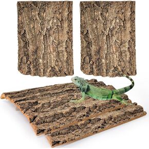 Cork Terrarium Background Natural Cork Bark Backdrop Reptile Climbing Mat Habitat Decor for Spider Lizard Chamelon Turtle Beared Dragon(2 PCS) in Saudi Arabia