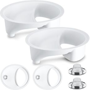 Urine Diverter Privy Complete Urine Separator with Stainless Steel Sink Lid for Compost Toilets, White in Kuwait