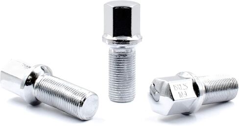 Wheel Accessories Parts Set of 20 Chrome M15x1.25 Lug Bolts Ball Seat with 17mm Hex, 28mm Thread Length Wheel Lug Bolt for Aftermarket Wheels- Fits 2019-2021 Mercedes GLE350, GLE450, GLE580 in Saudi Arabia