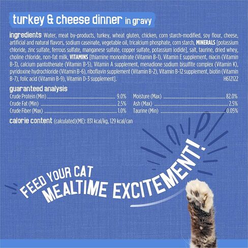 Purina Friskies Gravy Wet Cat Food Variety Pack, Shreds Beef, Chicken And Turkey & Cheese Dinner - (24) 5.5 Oz. Cans in Kuwait