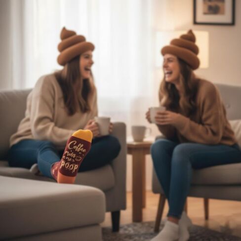 Zmart Funny Novelty Coffee Gifts Coffee Socks for Women Men, Coffee Lovers Gifts for Teens Students, Coffee Drinking Gifts in Saudi Arabia