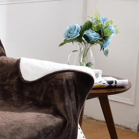 Waterproof Blanket for Bed Couch Sofa, Soft Liquid Pee Proof Pet Blanket for Dog Puppy Cat, Reversible Sherpa Fleece Blanket for Furniture Protector (Dark Purple, 30x40 inches) in Kuwait