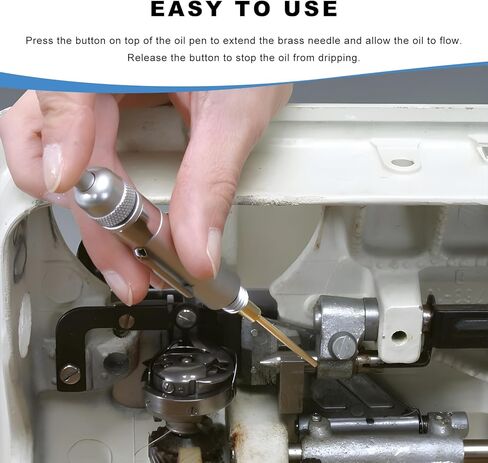 Precision Oiler, Aluminum Precision Oil Pen with Solid Needle & Pocket Clip, Lightweight Lube System Oiler Portable Oil Applicator for Machine Maintenance, Car Accessories in Saudi Arabia