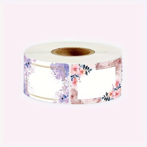 500pcs/2roll, Flowers Name Labels Kitchen Blank Handwritten Date Stickers Refrigerator Freezer Food Storage in Saudi Arabia