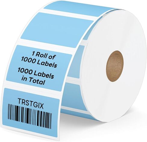 3" x 1" Direct Thermal Labels, Strong Adhesive Barcode & Return Address Stickers Compatible with Zebra, Rollo, Munbyn & Most Desktop Thermal Printers (12 Rolls / 15600 Labels), TRSTGIX in Saudi Arabia