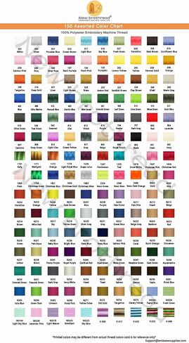 New brothread Embroidery Machine Thread 4000M/4400YD Each Spool Mega Kit 150 Vibrant Colors 40WT for Commercial, Industrial, Home-Used Embroidery Machines in Saudi Arabia