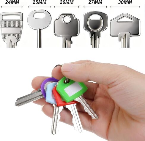 30Pcs Colored Silicone Key Covers Caps Set with Blank Printed Label, Key Tags Color Identifiers for House Keys 2 Styles Key Tags Fit Key Protectors for Easy to Classify in Saudi Arabia