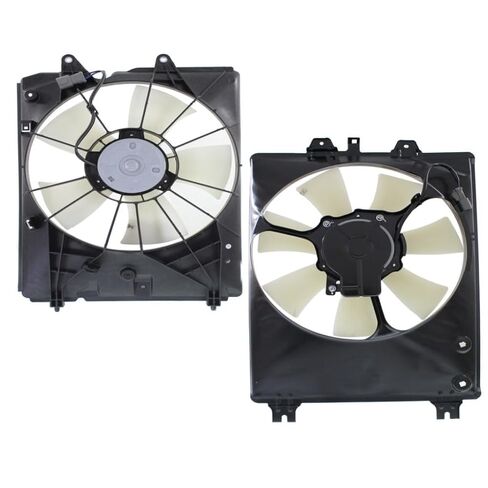 for Acura MDX 2007 2008 2009 A/C Radiator Fan Assembly Driver and Passenger Side | Pair | Replacement for AC3115117, AC3115118 | 38616-RYE-A01, 38611-RYE-A01, 19030-RYE-A01, 19020-RJE-A01 in Saudi Arabia
